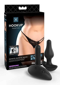 Remote Bowtie Bikini +Size / Bikini med vibrator och fjärrkontroll +Storlek