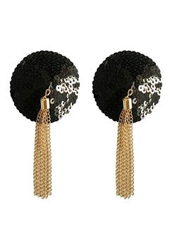 Sequin Nipple Covers w Chain / Bröstvårts täckare med paljetter och kedjor
