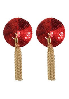 Sequin Nipple Covers w Chain / Bröstvårts täckare med paljetter och kedjor